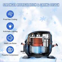 Refrigerador bajo encimera  de 24 pulgadas, con 2 cajones y diferentes temperaturas, capacidad de 4.87 pies cúbicos, resistente al agua, ideal para uso doméstico y comercial. - Plateado - Ver 6