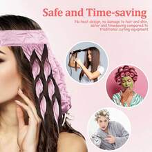 Heatless Hair Curler, No Heat Hair Curler Headband With Adjustable Straps, Can Be Worn All Night Long, Suitable For Women And Girls To Create Wavy Curls ,Hair Tool Kit ,Hair Styling Kit - Multicolor - View 6