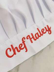 1pc Customized Embroidered Chef Hat, Embroidered Design Chef Hat, Professional Baking Chef Hat, With Name, Adjustable Baking Chef Hat, Personalized Chef Gift