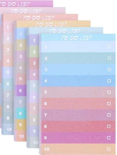 50pcs Multi-Color Lined Sticky Notes, Self-Adhesive Memo Pads, Office Supplies, To-Do List, Home & Office (Random Color)