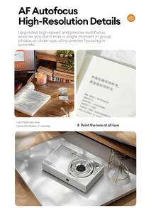 Lenovo 联想 XJ22 CCD 数码相机，1000mAh 电池，16 倍光学变焦，高清拍摄，支持 32GB 存储卡，自动对焦，入门级照片和视频相机，便携式相机，时尚相机，适用于旅行、街拍、家庭、圣诞节、生日派对等各种摄影场景，是送给家人的理想礼物。 - 銀色 - 查看 9