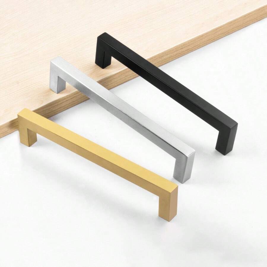 1PC Modern Aluminum Alloy Gold Kitchen Cabinet Handles And Knobs Drawer Handles Wardrobe Door Pulls Furniture Hardware - Gold - View 1