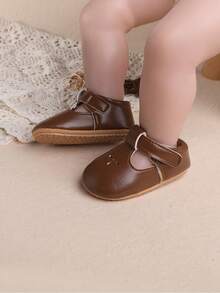 Babyprinzessinnen-Schuhe, Weiche Sohle Kleinkindschuhe für Baby-Mädchen im Alter von 0-1 Jahren, 3-6 Monate, 7-12 Monate, Frühling/Herbst - Kaffeebraun - Übersicht 4