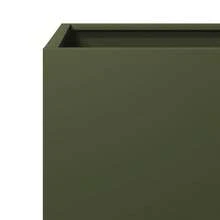 Maceta vidaXL verde oliva de acero de 40x40x40 cm - Marrón - Ver 7