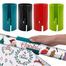 1 Piecesroll Wrapping Paper Cutter, Sliding Gift Wrapping Paper Cutter, Portable Christmas Wrapping Paper Cutter, Roll Gift Wrapping Paper Cutter For Birthday Packaging, Suitable For Festival Packaging, Birthday Parties, Home Or Commercial Places, Durable Material, Practical Design, Glossy Surface - Multicolor - View 2
