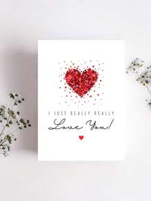 1张“我真的真的爱你”卡片，浪漫情人节及周年纪念卡片，送给她、他、妻子、丈夫 | 内页空白，含信封 - 彩色 - 查看 8