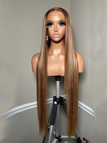 Highlight Wig Human Hair 13x4 Hd Transparent Lace Frontal Wig Honey Blonde Lace Front Wigs Human Hair Straight Pre Plucked With Baby Hair For Women - S4/27 - 查看 4