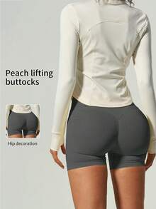 UONNOU 3-Pieces Set Of Women's Sports Shaping Shorts: Peach Hip Lifting, Waist Control, Three Color Combination, Suitable For Outdoor Sports, Ball Sports, Gym, Yoga Light Sports, Exercise Running, Casual Daily Life, Commuting On The Street, All Season Styles