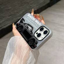 1pc Racing Car Design Phone Case, Fashionable Creative Compatible With Apple 17 Pro Max, Compatible With IPhone 7-17 Series/Pro/Pro Max/Plus/Air/E/X/XS/XR, Dual-Layer Material, Dopamine Color - Grey - View 7