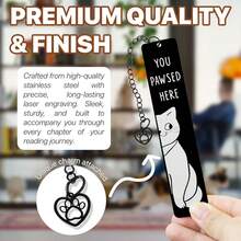 Marcapáginas de gato lindo, regalo para amantes de los gatos para lectura, marcapáginas de gato de aleación de zinc para mujeres, marcapáginas de gato divertido con colgante de pata de gato con corazón, marcapáginas de gato sonriente lindo para amantes de los libros, amantes de los gatos, regalos de gato para mujeres, marcapáginas lindos para mujeres, niñas, niños, regalos para amantes de los libros, regalos para amantes de los gatos para mujeres y hombres lectores, marcapáginas navideños, accesorios de lectura, regalos de cumpleaños para amantes de los libros, rellenos de calcetines