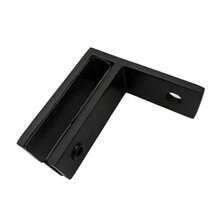 Railing Wall To Glass Clamp Matte Black Easy Installation Accessories Clip Holder Bracket For Pool Fence Glass Balcony Deck - MatteBlack - View 2