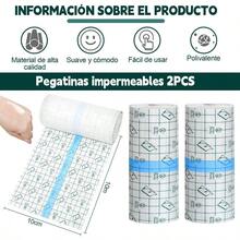 10cm*10m Vendaje para Tatuajes, Cuidado Posterior del Tatuaje Vendaje, Cinta para Tatuajes, Elstico Transparente Vendaje Adhesivos Transparentes parche Color blanco 2 * 10 - Color blanco 2*10 - Ver 5