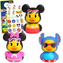 WSXC Disney Duckalooz Rubber Ducks - Bundle With 3 Duckalooz Featuring Mickey Minnie And Stitch Disney Bath Tub Toys For Boys Girls - 如圖 - 查看 1
