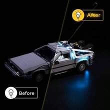Kit de Luces para - Creator Expert Back to Future Time Modelo de Bloques de Construccin, Juego de Luces Compatible con 10300Juego de NO Incluido - Multicolor - Ver 6