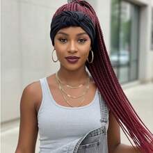 Women's Headband Wig African Dreadlocks Ponytail Synthetic Full Cap Wigs For Daily Wear - Multicolor - View 4