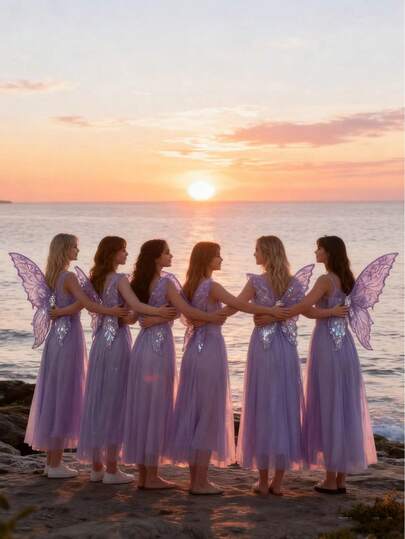 1pc Shiny Butterfly Wings, Carnival Party Performance Prop, Glittering Butterfly Wings Costume Accessory For Wedding, Carnival Fairy Costume, Gold Colorful Butterfly Wings