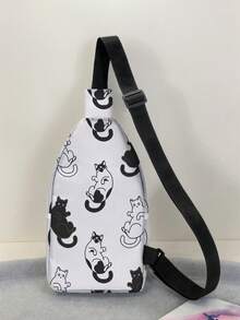 Bolsa a tiracolo personalizada de moda, adequada para esportes unissex, pode ser usada como bolsa de viagem, caminhada, ioga, com bolso/bolsa de peito ajustável e leve - Multicolorido - Visão 3