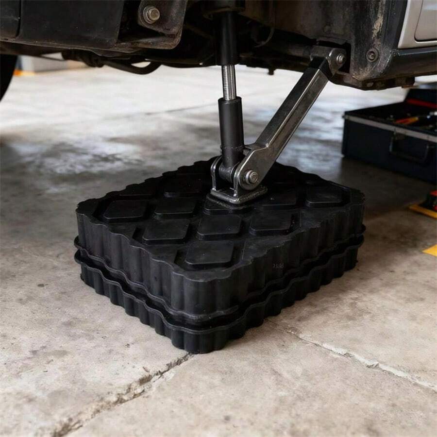 1/2 Pcs Car Jack Rubber Pad Lift Blocks Floor Cars Parts Jacks Automotive Camper Stabilizer Pads For