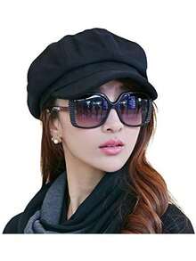 1 chiếc mũ beret len đen kiểu retro dành cho nữ - Nhiều màu - Xem 10