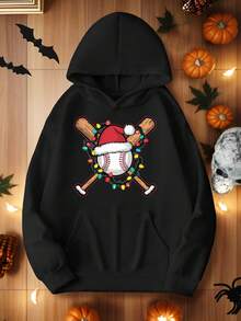 Sudadera con capucha de béisbol para mujer - Negro - Ver 7