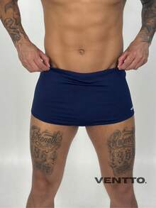 kLARALUH Medium Ventto Basic Plain Swimsuit, Zero Transparency Fabric, Beach And Pool Fashion - 藏蓝色 - 查看 6