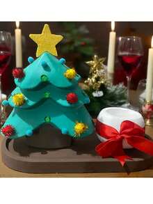 decoración de árbol de navidad de yeso ideal para centro de mesa esta temporada navideña - Multicolor - Ver 2
