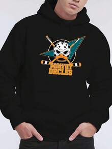 Bluzy z kapturem męskie - Czarne - Zobacz 6