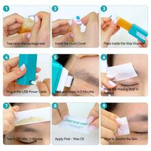 WEKAX迷你蜡加热器 - 精准加热蜡，适用于唇部及小面积脱毛，家用盒式蜡系统 - 彩色 - 查看 5