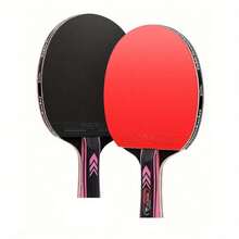 2pcs Premium Table Tennis Paddle With Ergonomic Handle And Storage Bag - Perfect For Training And Tournaments