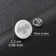 قطعة واحدة دبوس نسر العلم الجديد للنساء والرجال والفتيات، مجوهرات من الفولاذ المقاوم للصدأ - متعدد الألوان - مشاهدة 19