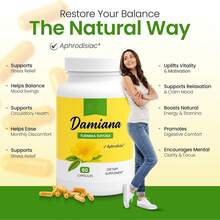 Bella All Naturals Damiana Leaves, 100% Pure Turnera Diffusa Herbal Tea, Traditional Aphrodisiacs & Mood Enhancer, Natural Stress Relief & Digestive Support - 黑白2 - 查看 4