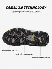 CAMEL CROWN Breathable Mesh Hiking Shoes, Outdoor Sports Casual Shoes - Dark Brown - View 5