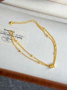 1 chiếc vòng tay hình trái tim, dây chuyền tinh tế sang trọng mới năm 2025 với trái tim màu đỏ, trang sức cá nhân hóa cao cấp thời trang - Vòng tay trái tim đỏ - Xem 10