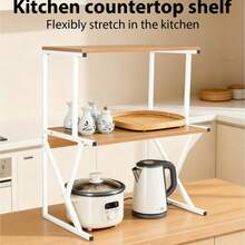 Multi-Purpose Storage Shelf,3-Tier Under Desk Organizer,Space-Saving Organizer,Sturdy K-Shape Design Organizer Suitable For Kitchen,Perfect Gift For Graduation,Party,Birthday,Wedding. - 彩色 - 查看 1