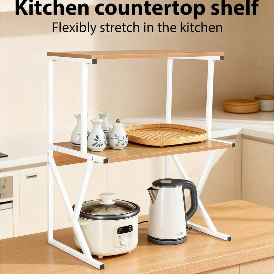 Multi-Purpose Storage Shelf,3-Tier Under Desk Organizer,Space-Saving Organizer,Sturdy K-Shape Design Organizer Suitable For Kitchen,Perfect Gift For Graduation,Party,Birthday,Wedding. - 彩色 - 查看 1