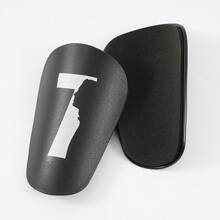 1 Pair Mini Football Training Shin Guards With Number 7 & Human Head Graphic, Comfortable Wear And Durable - Multicolor - View 12