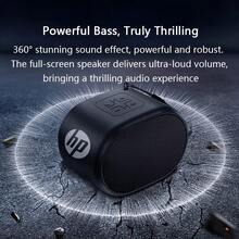HP S01 無線藍牙喇叭，便攜式迷你多功能多媒體喇叭，戶外立體聲 TWS 連接便攜式戶外喇叭，設計款 - 黑色 - 查看 2