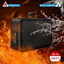 Piorlado Fireproof Document Box, 3-Layer Fireproof Document Bag Portable Large Capacity Water Resistant Storage Boxes With Lock For Important Documents,Certificates,Passports,Legal Files And Valuables - Black - View 5