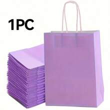 1/6/12/24pcs Medium Size 16x22x8cm Kraft Paper Gift Bags, Reusable Bags For Birthday, Party, Wedding, Gifts For Friends - Multicolor - View 9