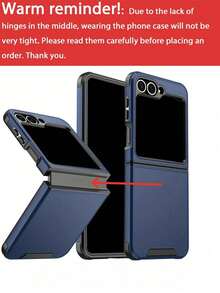 Luxury Magnetic Shock-Proof Armor Protective Case, Compatible With Samsung Galaxy Z Flip 6 7 5 4 5G, Wireless Charging Back Cover, Waterproof, Shockproof, Scratch-Resistant - Purple - View 6