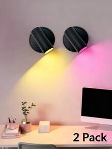 Rechargeable LED Wall Light - Indoor Decorative Lamp - Magnetic Attachment, Equipped With 2000mAh 16850 Battery, USB Charging Touch 3-Color Bedside Lamp, 3 Brightness Levels Room Eye-Caring Light, 320° Rotation 90° Up/Down Angle Adjustable Creative Style, Vanity/Wall-Mounted/Portable Nightlight - Ideal For Bedroom, Bedside, Plants, Makeup Mirror, Living Room, Camping, Staircase Lighting - Touch 3 Colors - View 25