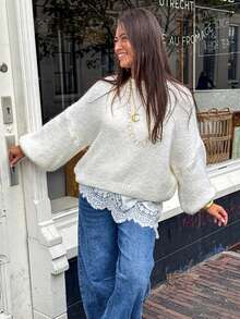 Women Lace Trim Satin Cami Tops Spaghetti Straps Deep V-Neck Silk Camisole Tops Asymmetrical Tank Tops Backless Lace Patchwork Party Going Out Tops - trắng - Xem 4