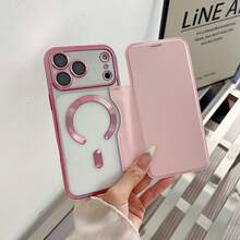 Portafoglio in pelle di lusso con funzione flip per telefono, compatibile con Samsung S25 Ultra, S24 Ultra, S23 Ultra, S22 Ultra, A56, A07, A17 e 17 Pro Max, 17 Pro, 17 Air - Protezione in vetro ad alta definizione, slot per schede, chiusura magnetica, custodia protettiva full-body trasparente e antiurto