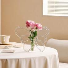 1pc Transparent PET Butterfly Vase, Living Room Decor, Creative Desktop Flower Vase, Minimalist Butterfly Floral Container. Suitable For Home, Restaurant, Office, Holiday Party - Multicolor - View 6