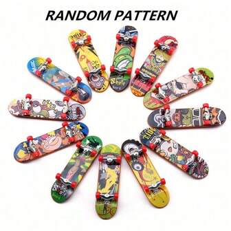 1 Set Finger Skateboard Storage Box, DIY Alloy Skateboard Assembly, Mini Matte Double Kick Skateboard Toy, Multi-Piece Finger Skateboard Set