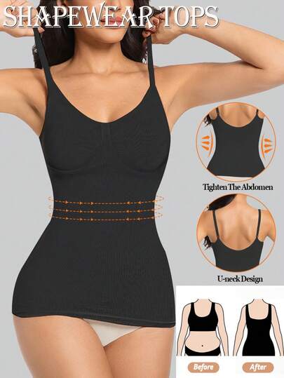 Sömlösa Shapewear-bodyer för kvinnor, sportunderställ, magkontroll, rund halsringning, ribbad kroppsdräkt, kroppsformande, stretchigt bröststöd, kompressionsunderkläder, enkla T-shirts, toppar, shapewear-underkläder