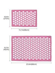 Acupressure Neck & Back Muscle Massage Mat, Muscle Relaxation And Meditation Yoga Mat Acupressure Pad, Acupuncture Point Massage Pad, Relieve Neck And Back Pain, Muscle Relaxation And Stress Relief, Suitable For Men And Women(Pink) - Pink - View 5