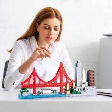 - Juego de modelo de construccin de San Francisco Skylines u2013 Regalo de arquitectura atractivo para nios y adultos, micro bloques, ms de 1610 unidades, estticamente agradable, - San Francisco - Ver 6