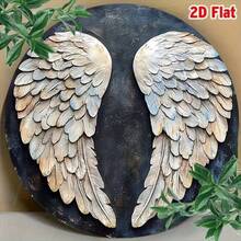 CIFbuy Angel Wings Metal Wall Art 8x8 Inch Aluminum Home Decor Realistic Flat Relief Sculpture For Living Room Bedroom Bathroom Kitchen - Nhiều màu - Xem 1