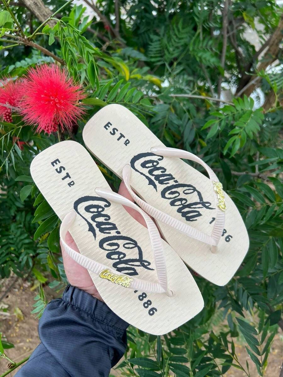 C O C A TRADITIONAL THONG FLIP-FLOPS C.C MICRO EXPANDED C - 米色 - 查看 1